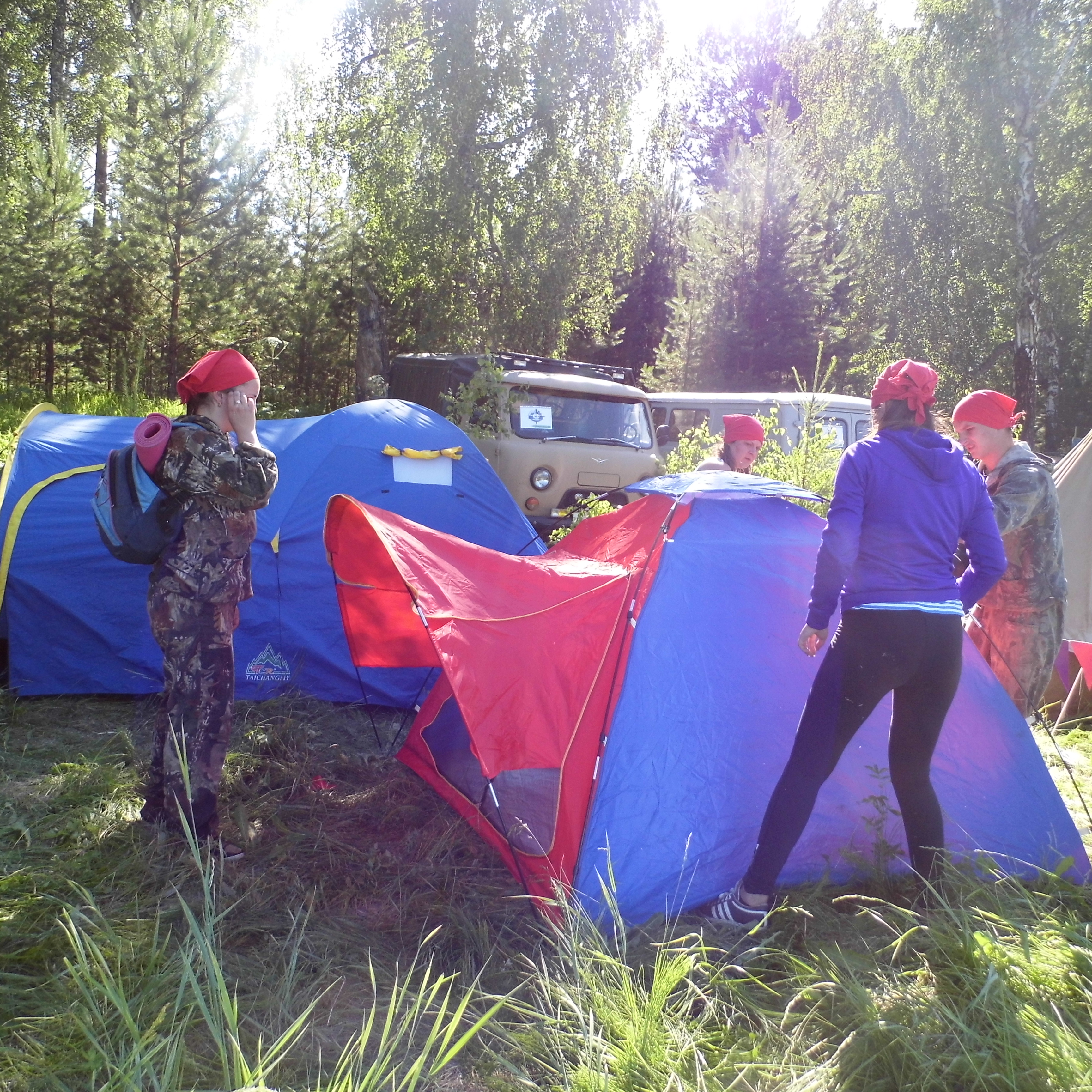 Установка палатки на время